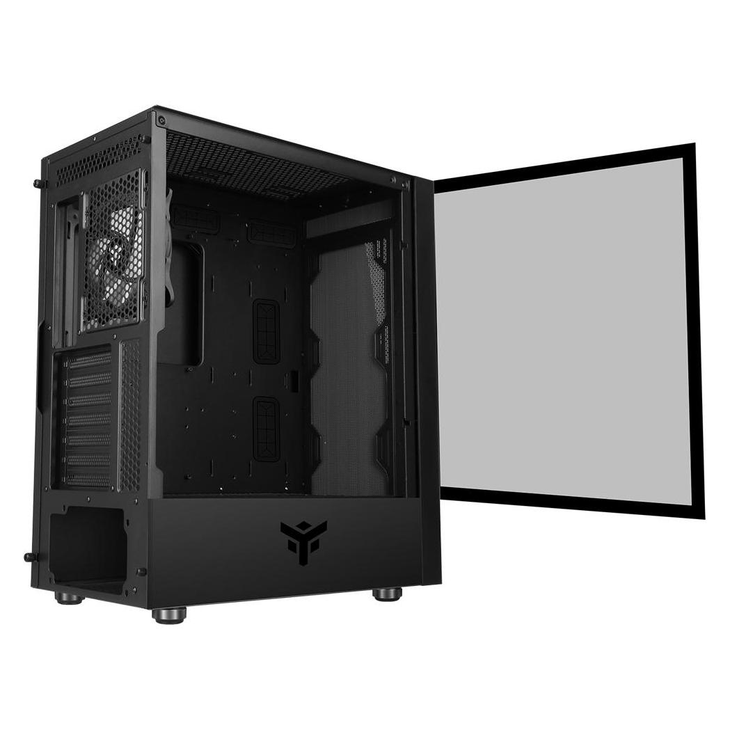 Itek Boitier Moyen Tour ATX compatible Vertibra V210 RGB avec panneau vitré (Noir) (ATX, mATX, Mini-ITX) (ITGCAVV210)