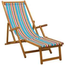 vidaXL, Liegestuhl, Stabiler Eukalyptus-Holz-Sonnenlieger (200 cm)