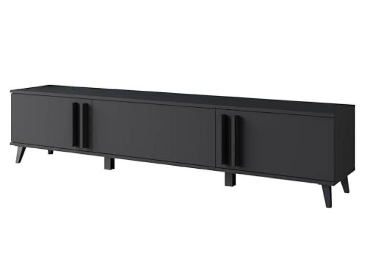 Helsinki TV-Schrank, 180 cm, moderner skandinavischer Stil, hohe Beine, verschiedene Farben (Graphit)