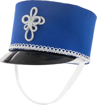 buttinette Kinder-Gardehut "Uniform", blau/silber