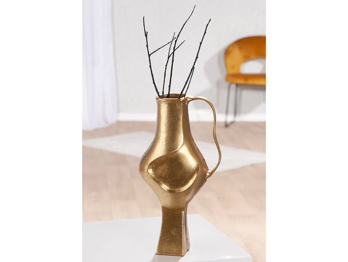 Vase Antigua bauchig 18 x 34 x 10cm Gold/Gold