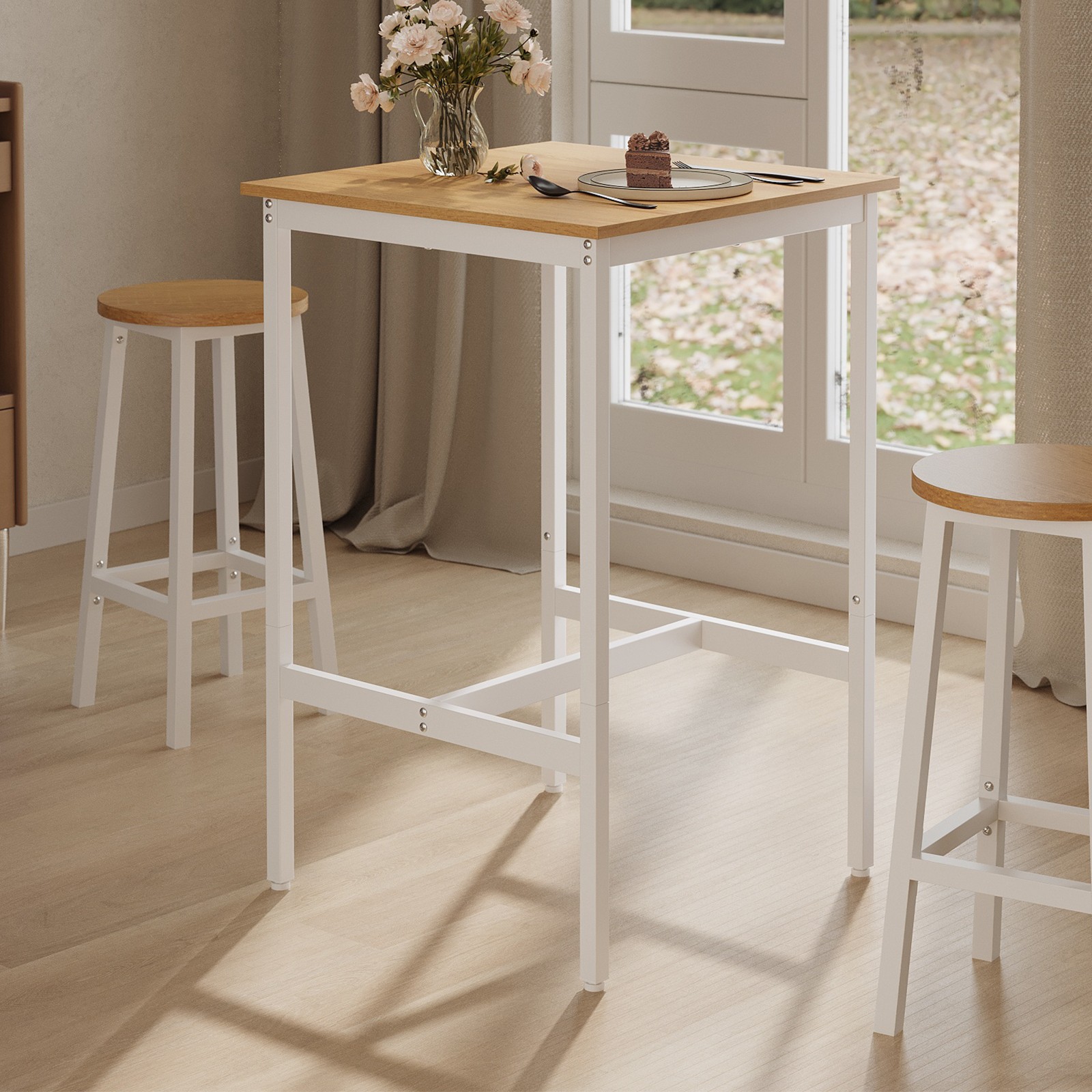 VASAGLE Bartisch, Küchentisch, Stehtisch LBTB35025W09