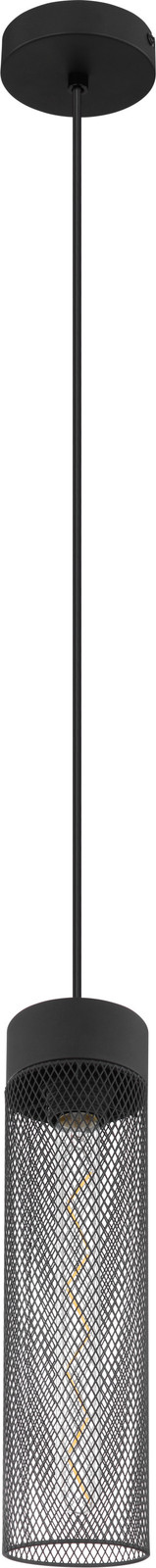Globo Hanglamp Hans zwart metaal E27
