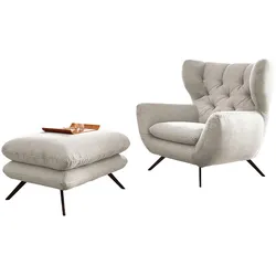 SESSEL CHARME Cremeweiß Cord