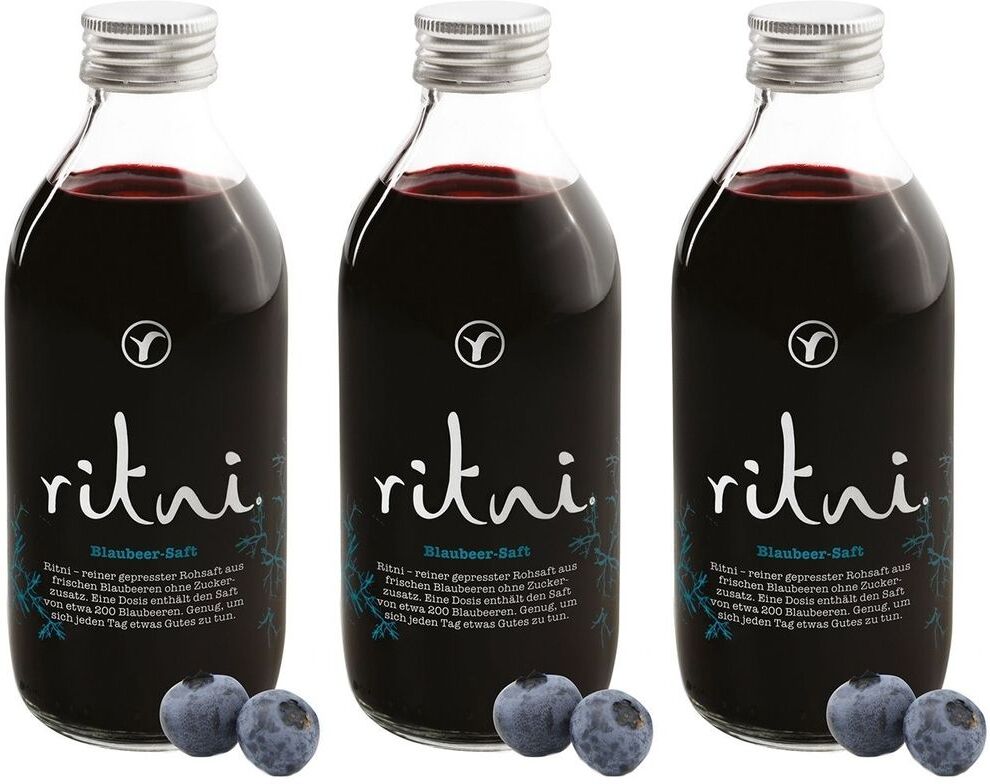 Ritni Blaubeer-Saft 3x 3x260 ml Saft