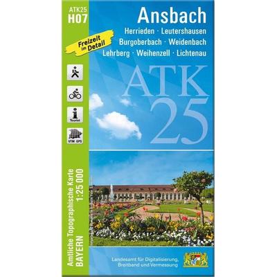 ATK25-H07 Ansbach (Amtliche Topographische Karte 1:25000), Sonstige von , Landesamt für Digitalisierung, Breitband und Vermessung, Bayern,