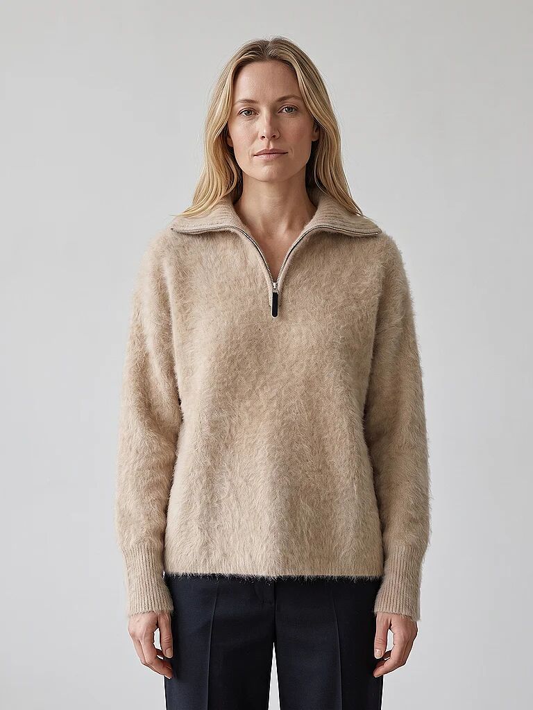 FLONA COLLECTION Kaschmirpullover  hellbraun   S W