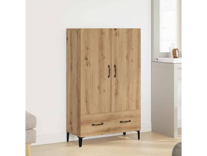HEFZGDB Dekorativer Beistellschrank für die Einrichtung: Modernes Highboard mit Schublade, Zwei Türen und Stauraum als stabiles Highboard mit Wandhalterung aus Holzwerkstoff