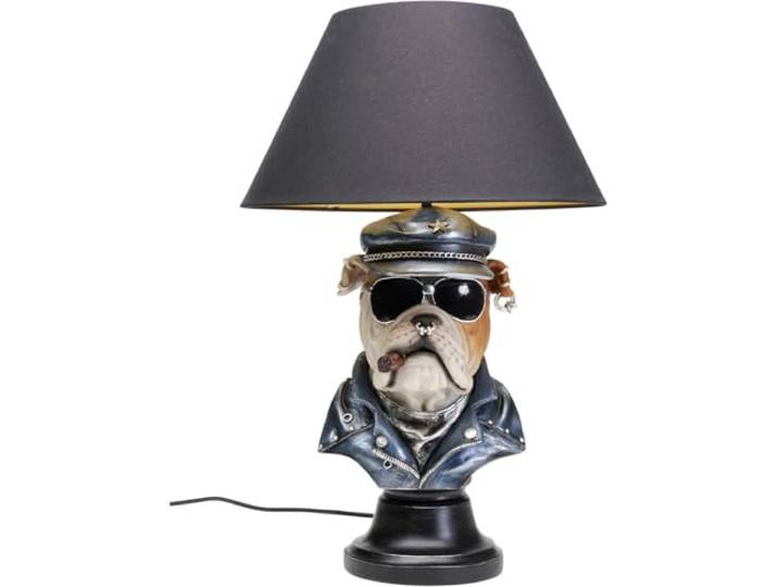 Kare Design Tischlampe Punk Dog, Schwarz, 57cm Höhe