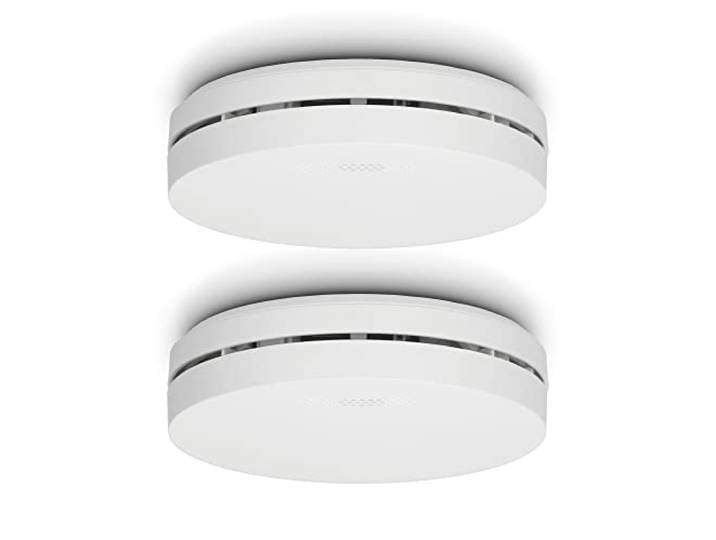 Alecto SA300 Duo Détecteurs de fumée ultrafins - Lot de 2\, Batterie Lithium 10 Ans\, capteur Optique fiable\, Alarme >85 DB\, Bouton Test/Silence/Reset\, Montage Facile Mural ou Plafond - Blanc