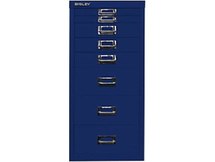 Bisley Schubladenschrank 8 Schübe Oxfordblau 279 x 380 x 590 mm