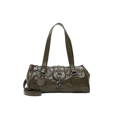 Shopper TAMARIS "Shopper TAS Marina Snake", Damen, Gr. B/H/T: 34cm x 17cm x 11cm, oliv 960, Polyester, Polyurethan, Taschen Shopper