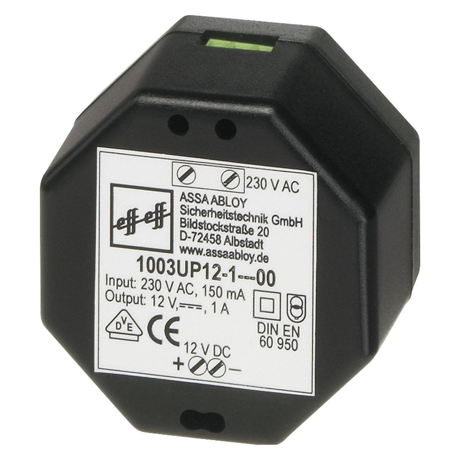 effeff Sicherheitstechnik GmbH Netzteil Geregelt Unterputz 230Vac 12VDC 1A (1003UP-12-1--10) (Indoor) (1003UP-12-1--10)