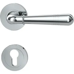GRIFFWERK Rosettengarnitur FABIA Schraubrosette-Chrom-PZ-Schloss