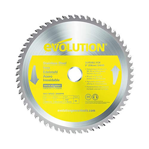 Evolution Power Tools 230TCT-60CS Cirkelzaagblad voor roestvrij staal, 230 mm