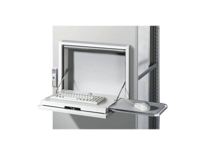 Rittal Fold-out tray Tiroir pour clavier-souris RAL 7035 8U 19