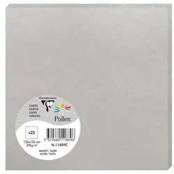 Pollen 250x Karte Pollen 135x135mm 210g - Silber 11889C