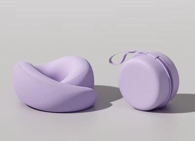 Inspired Finds Memory Foam Neck Support Pillow Soft Head Cushion With Ergonomic Support For Travel, Camping & Daily Comfort purple 11.02x10.63x5.12in