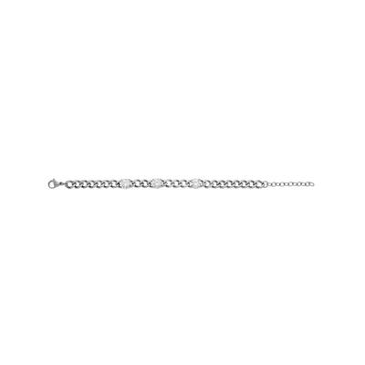 Panzerarmband LADY, silberfarben, silberfarben, Armbänder, Damen, Edelstahl, Panzerarmband