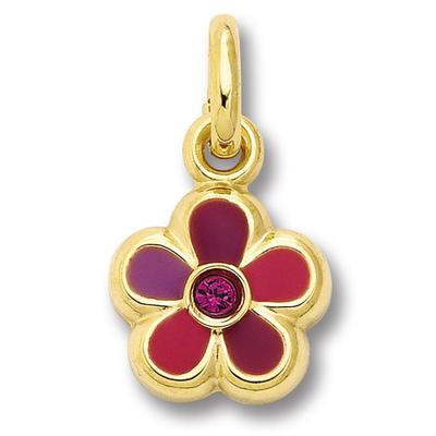 Kettenanhänger ONE ELEMENT "Zirkonia Blume Anhänger aus 333 Gelbgold", gold, Schmuckanhänger, Mädchen, Gelbgold 333, Gold, Kettenanhänger, Bedeutungsvoll & zeitlos – ein Begleiter mit Persönlichkeit