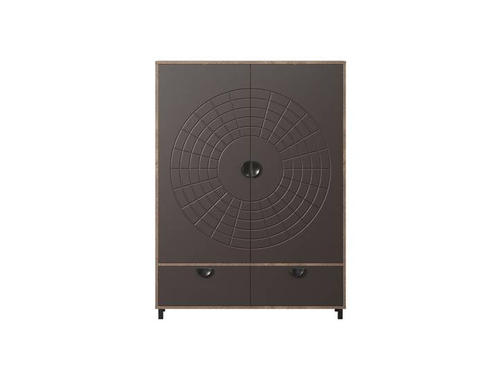 Calicosy Sideboard mit 2 türen und 1 schublade - fusion 120/42/163 cm, Braun, 120x163x42 cm, Esszimmer, Anrichten, Buffetschränke