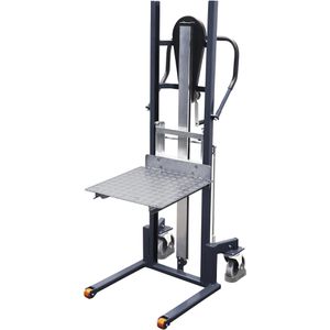 VARIOfit Materialheber sg-154.017/AG, mit Gabel & Plattform, Hub 1300mm, Vollgummi-Räder, Tragkraft 250kg
