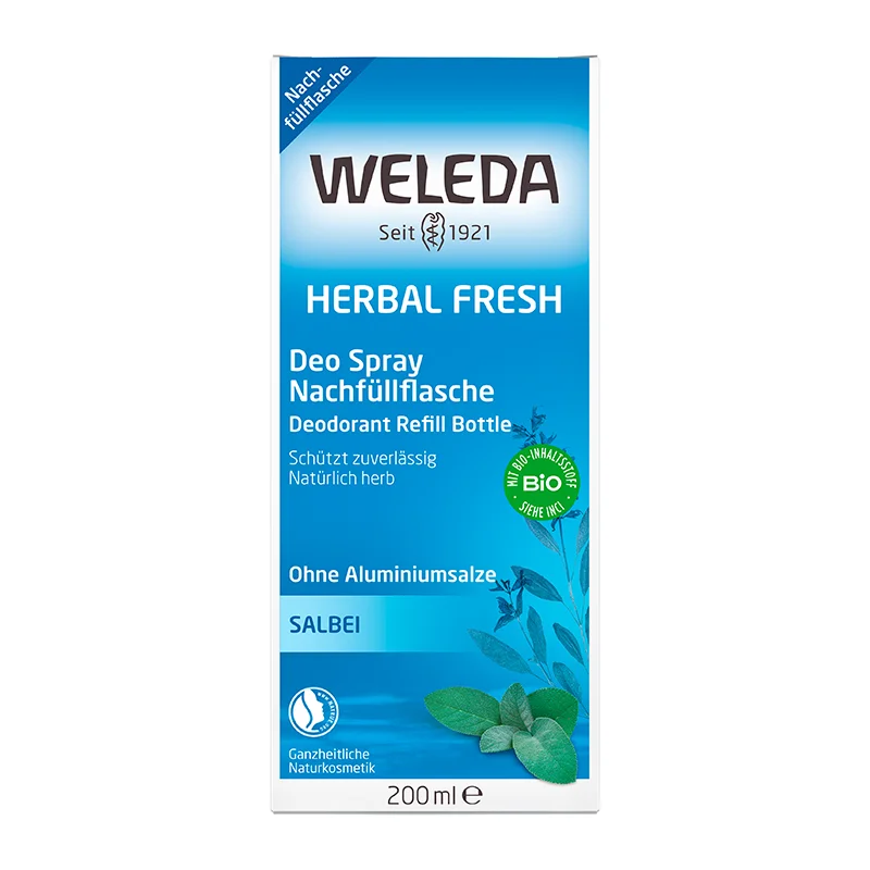 Weleda Herbal Fresh Deo Spray Nachfüllflasche, 200ml 00625500