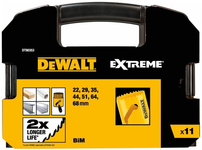Jeu de scies cloches universelles BIM DEWALT, 11 pièces. (DT90353-QZ)