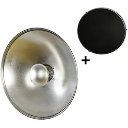 Studioking Beauty Dish Silber SK-BD550 55 cm mit Waben (Beauty Dish, Reflektor, Wabe, 55 cm), Softbox + Reflektor