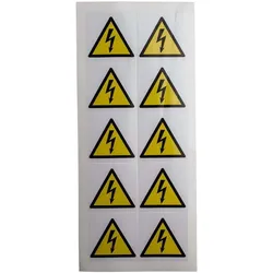 RS PRO, Sicherheitskennzeichnung, Electric flash symbol, 50x50mm