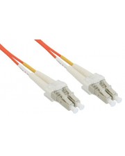 InLine Patch-Kabel LC Multi-Mode M bis M 1 m Glasfaser 50/125 Mikrometer OM2 halogenfrei (88541)