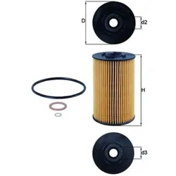 Ölfilter MAHLE OX 150D für Mercedes-Benz T2/L T2/Ln1 Kipper Triebkopf