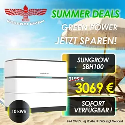 SUMMER DEALS ! Sungrow Speicherpaket Batteriespeicher 10kWh SBH100