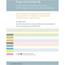 Sorge und Solidarität, Fachbücher von Mai-Anh Boger, Jürgen Budde, Nico Leonhardt, Anja Hackbarth