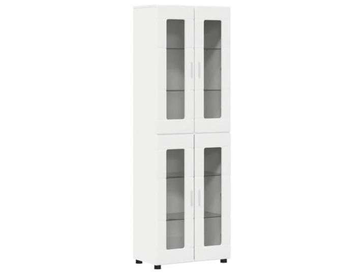Makastle Highboard Weiß Holzwerkstoff 60 x 35 x 182 cm