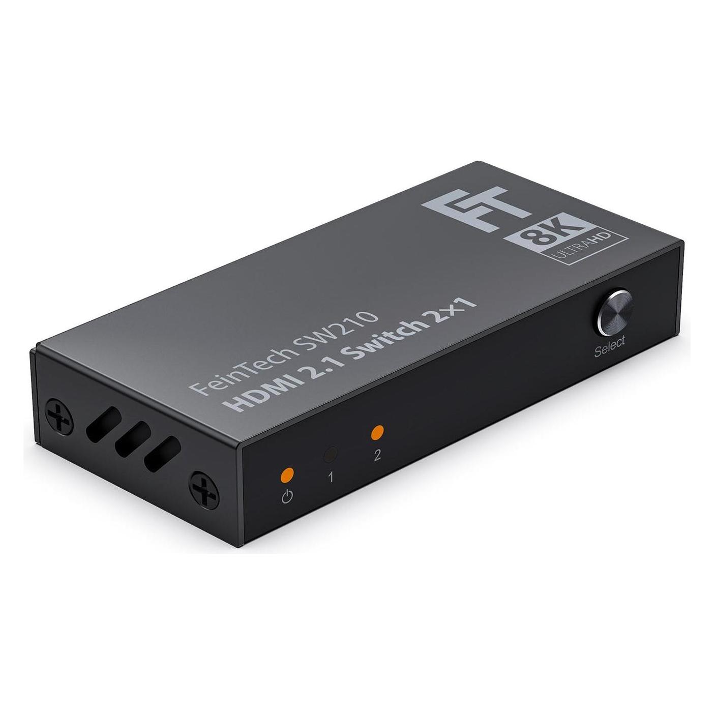 FeinTech SW210 HDMI 2.1 8K Bi-Directional Switch 2 In 1 Out | Splitter 1 In 2 Out | Metal (54041171)