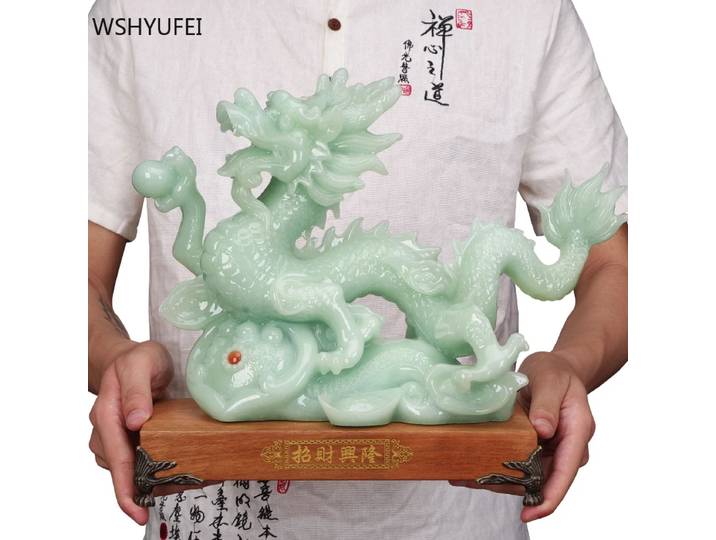 Dragon d'argent porte-bonheur chinois, ornements diversifiés, artisanat pour la maison, salon, décorations de meuble TV, cadeaux d'ouverture, décoration de bureau