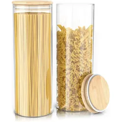 Arendo 6er Set Glasbehälter, Vorratsbehälter, Transparent