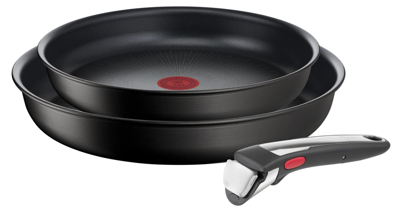 Tefal Ingenio Unlimited 3-delige pannen set met afneembaar handvat, 22/26 cm, geschikt voor inductie, model L39598