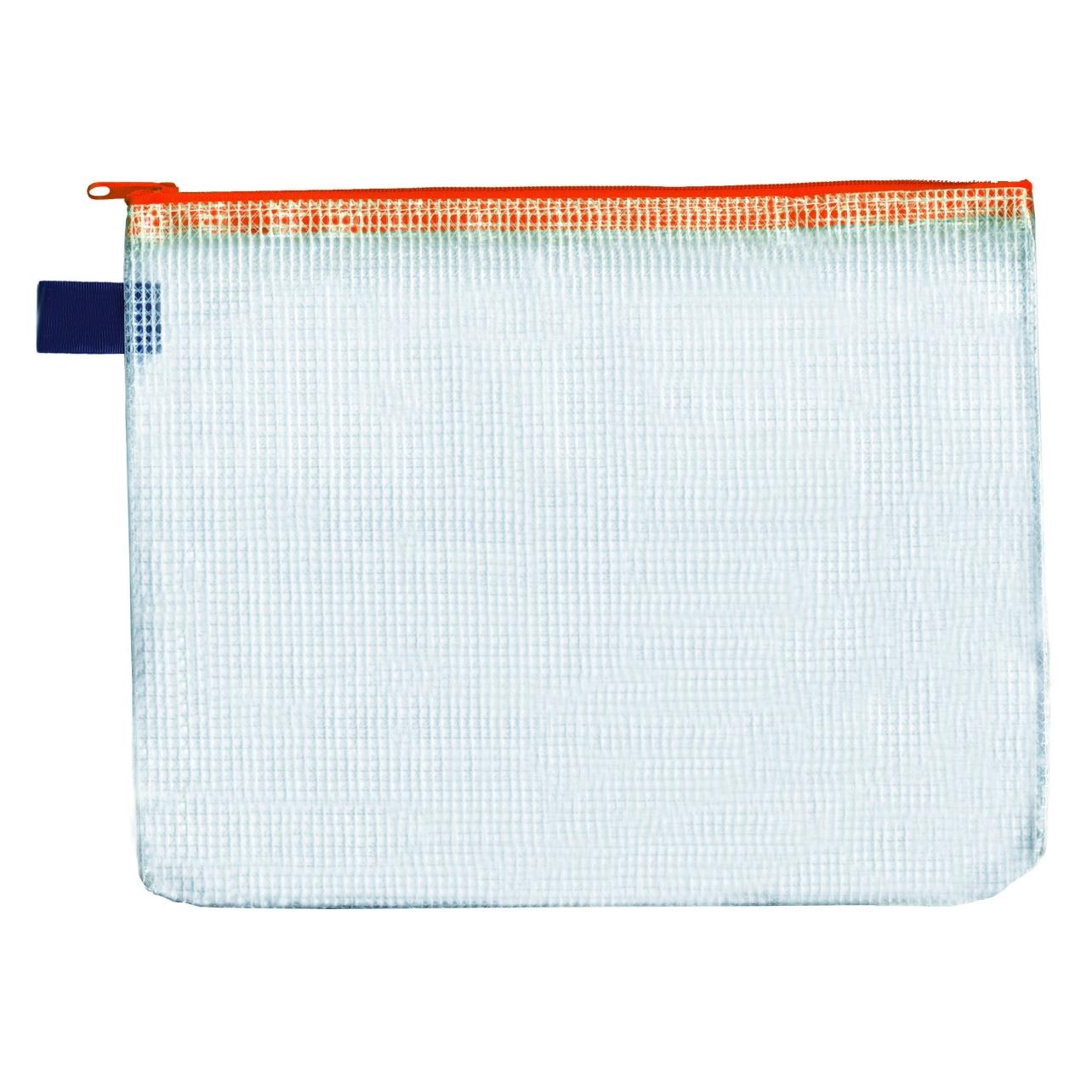 Foldersys Reissverschlussbeutel A6 transparent/orange 0,15 mm (A6, 1x) (40406-69)