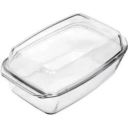 BOHEMIA CRISTAL Schüssel rechteckig mit hohem Deckel 2,8 Liter 33x20cm