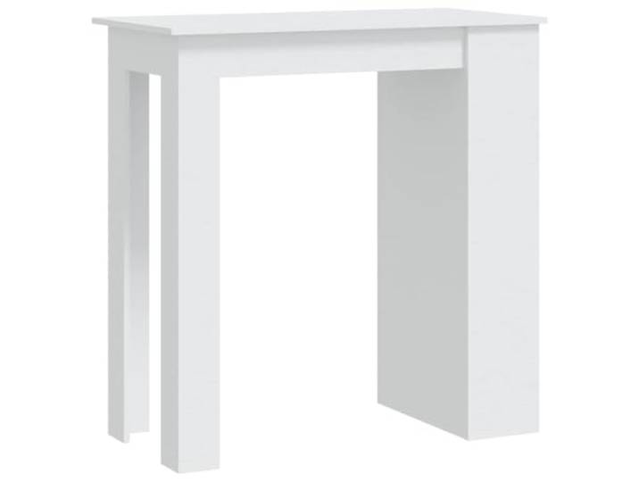 KDACVBMG Bartisch mit Aufbewahrung, weiß, 102 x 50 x 103,5 cm, Holz 3 Regale, modernes Design, Küche, Esszimmer, kleine Räume, einfache Pflege, stabil