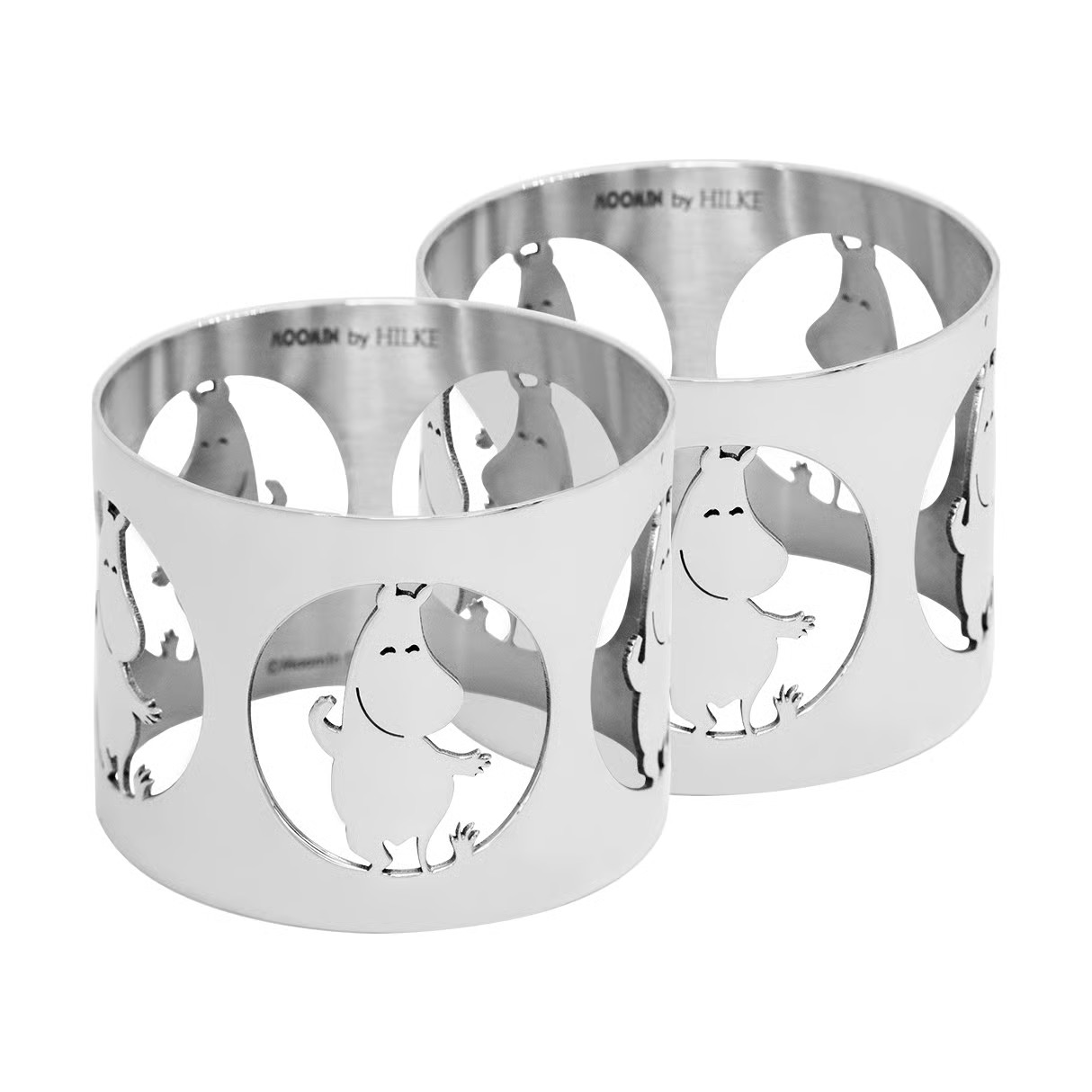 Hilke Collection Hilke X Moomin servetringen Moomintroll 2-stuks vernikkeld messing