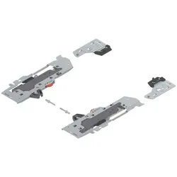 Set (TIP-ON BLUMOTION Einheit + Mitnehmer + Adapter), für TANDEMBOX, S1, NL=270-349 mm, Gesamtgewicht Auszug=10-20 kg, links/rechts, R7035 lichtgrau