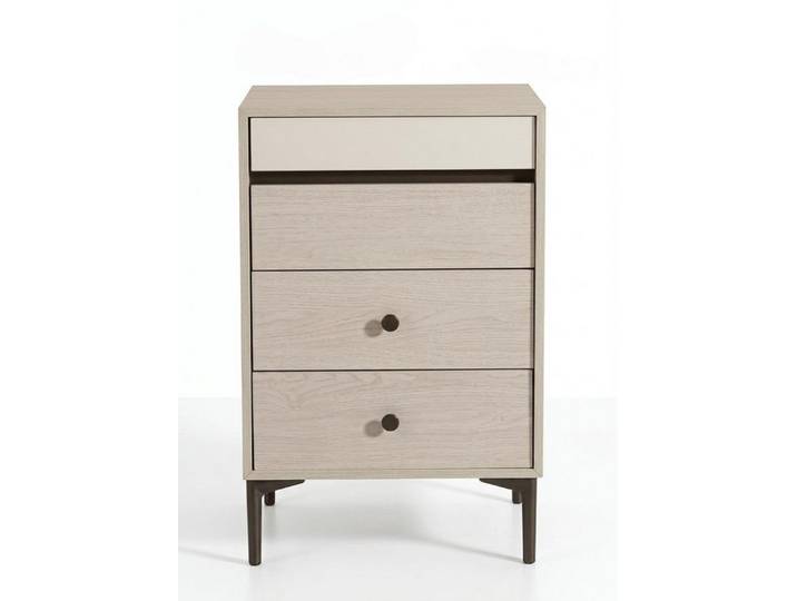 Xlmoebel Nachttisch Beige Holzkommode mit 4 Schubladen für das Schlafzimmer, Made in Europa