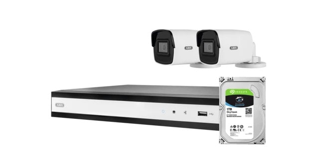 ABUS PoE-Video-Set: 2 Mini-Tube-Kameras + NVR 1TB TVVR36423T