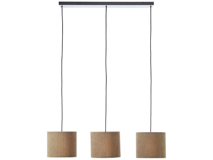 Brilliant 60100/22 Tony Suspension 3 ampoules Métal/textile gris/noir Compatible avec les ampoules LED