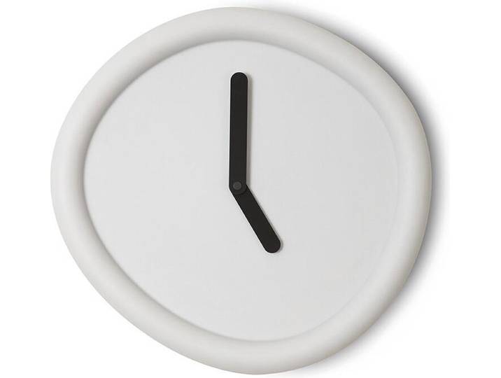 Ronde Klok Lichtgrijs / Round Clock Lightgrey - Design klok Werkwaardig