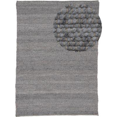 Wollteppich CARPETFINE "Passau Handwebteppich", grau, B:60cm H:10mm L:90cm, Jute, Wolle, Teppiche, Naturfaser, Wolle, handgewebter Wendeteppich, Schlafzimmer, Wohnzimmer