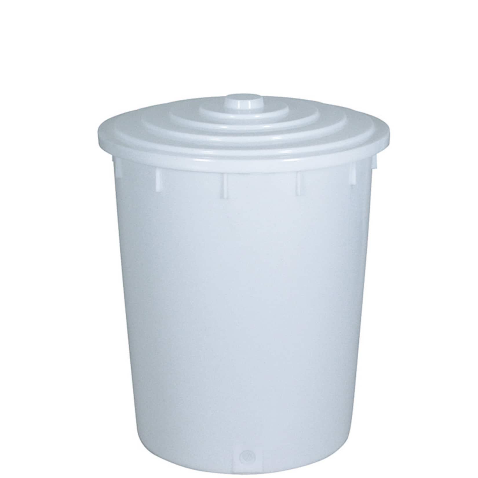BRB Kunststofftonne 150 Liter mit Deckel, weiß